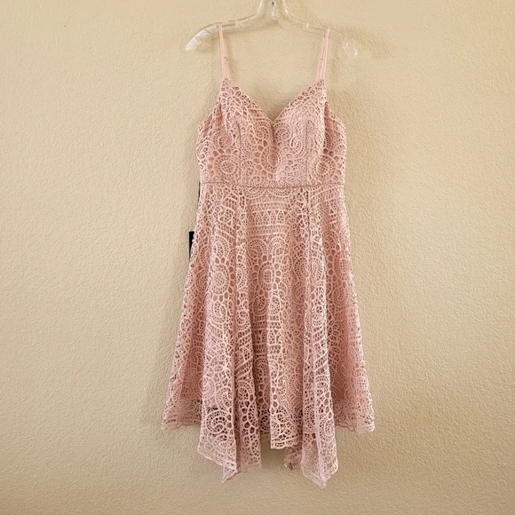 Ever Pretty | Dresses | Nwt Ever Pretty Mauve Pink Crochet Handkerchief Hem  Dress Size | Poshmark